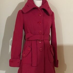 ANTHROPOLOGIE • ELEVENSES Pink Jacket Pea Coat •0•